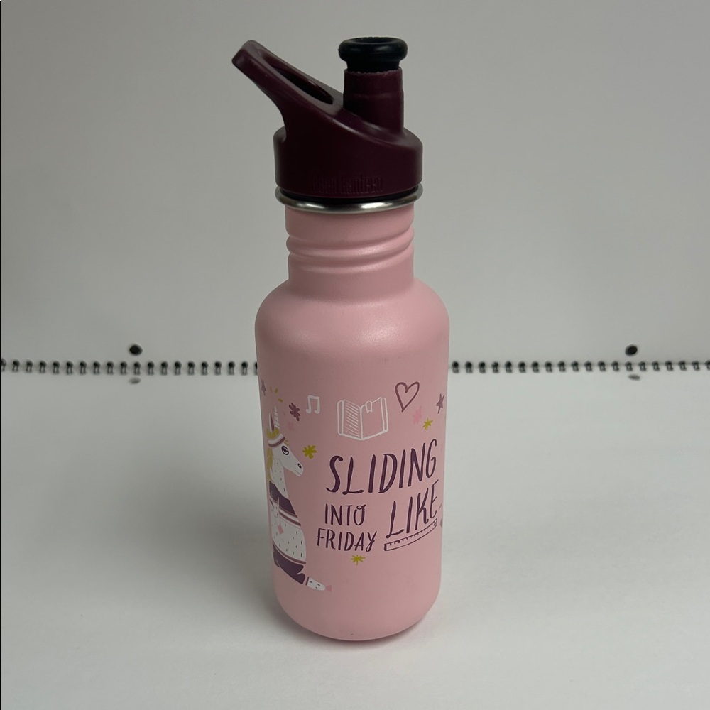 Klean Kanteen brand Pink Water Bottle with Straw Lid